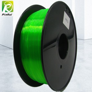 Pinrui เครื่องพิมพ์ 3D 1.75mmpetg เส้นใยสีเขียวสำหรับเครื่องพิมพ์ 3D