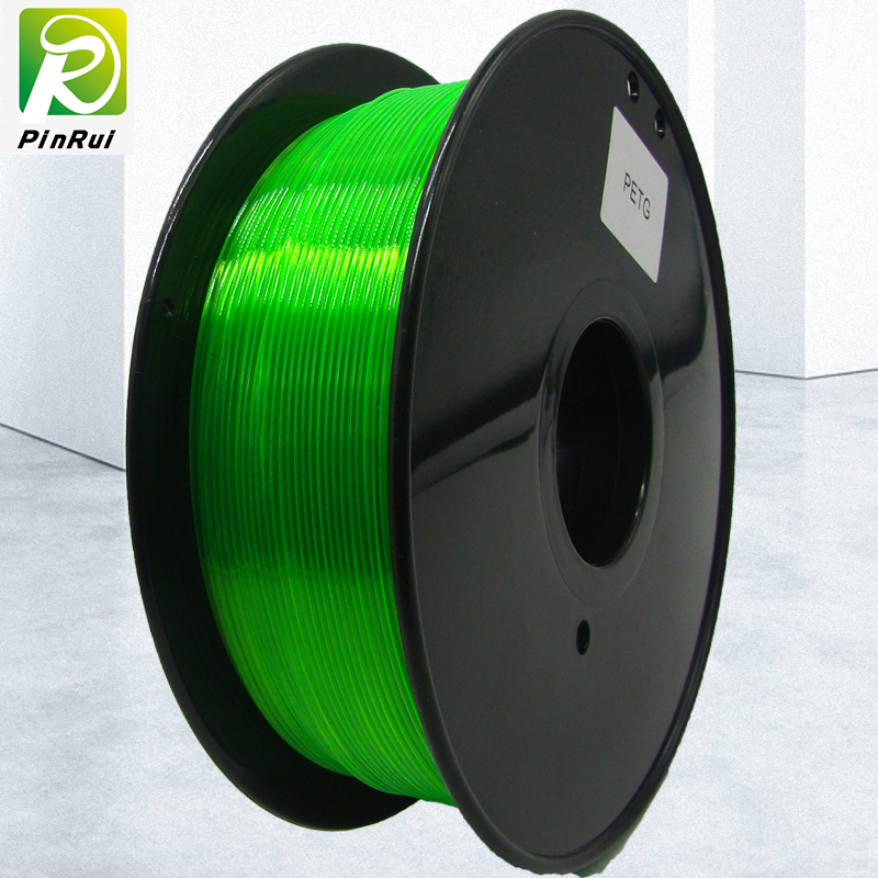 Pinrui เครื่องพิมพ์ 3D 1.75mmpetg เส้นใยสีเขียวสำหรับเครื่องพิมพ์ 3D