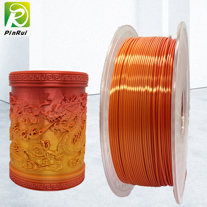 Pinrui ที่มีคุณภาพสูงสีแดงสีแดงสีรุ้ง 1.75 มม. เครื่องพิมพ์ 3D Filament ปลา