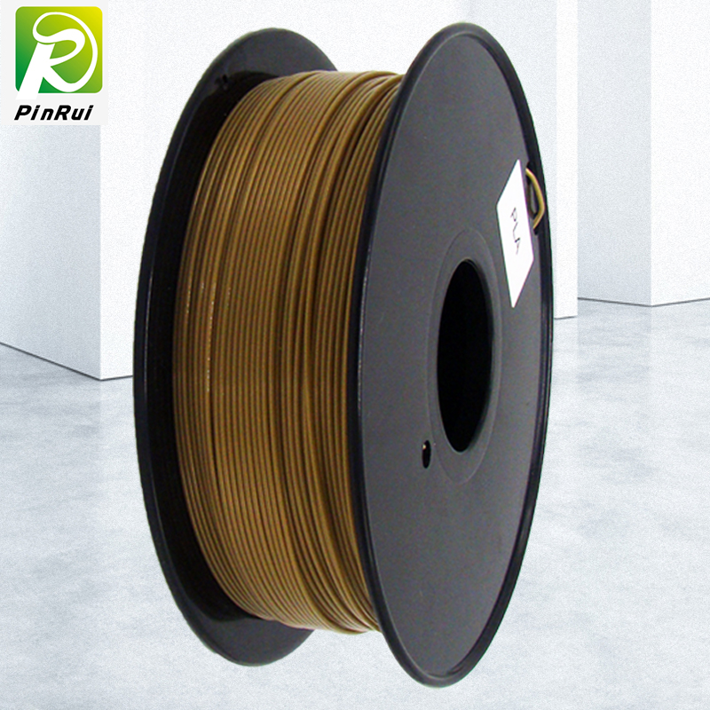 Pinrui คุณภาพสูง 1 กก. 3D PLA เครื่องพิมพ์ Filament สีทอง