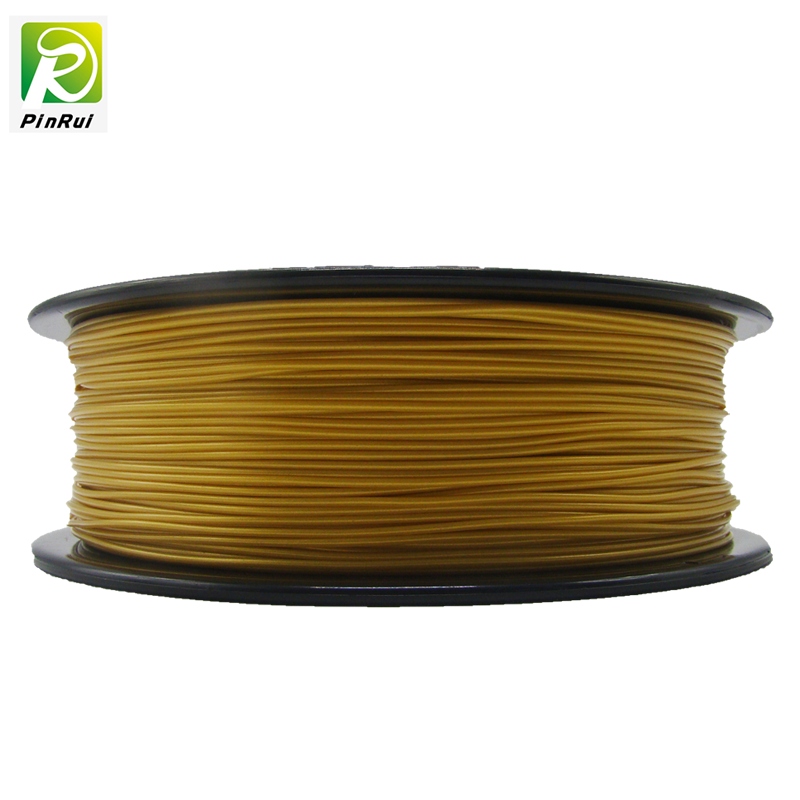 Pinrui ที่มีคุณภาพสูง 1 กิโลกรัม 3D PLA เครื่องพิมพ์ Filament สีเหลืองทอง