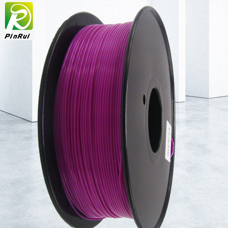 Pinrui ที่มีคุณภาพสูง 1 กิโลกรัม 3D PLA เครื่องพิมพ์ Filament สีม่วงใส