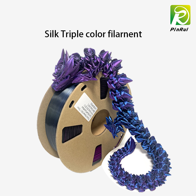 PLA FILAMENT Silk Triple Color Filament, Filament 3D 1.75 มม., เส้นใยเครื่องพิมพ์ 3D